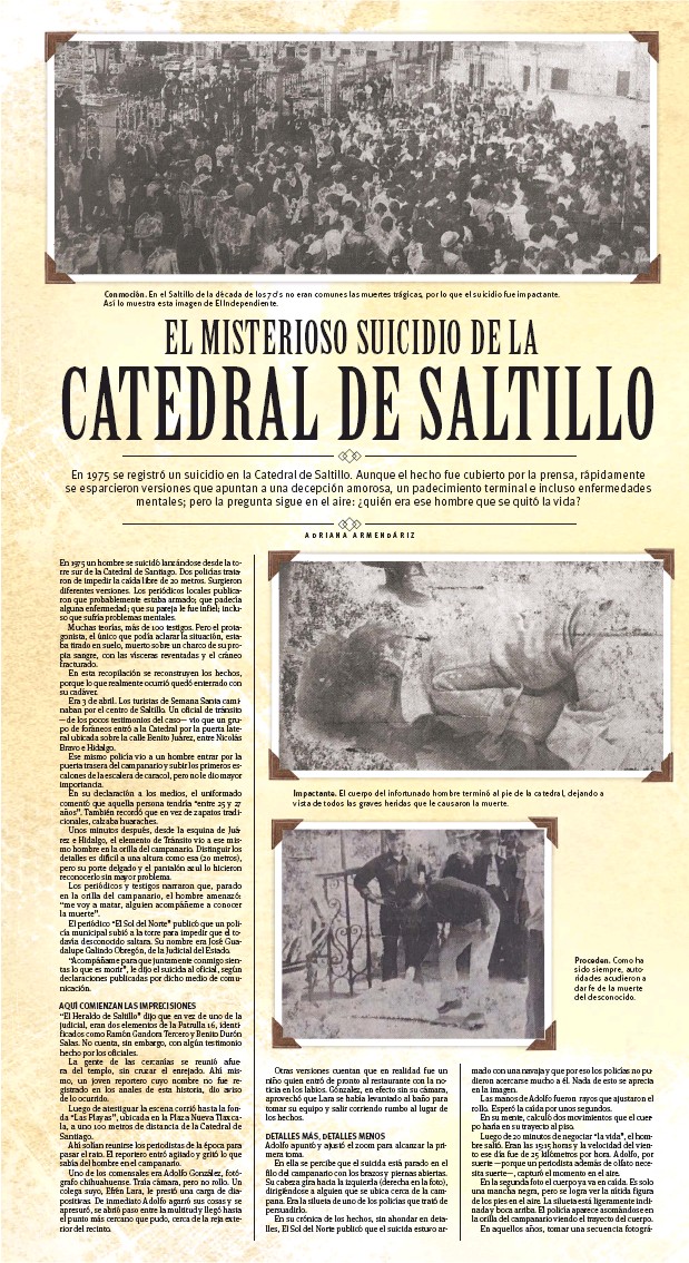 El Suicidio en la Catedral de Saltillo: Fotografías e Historias 2