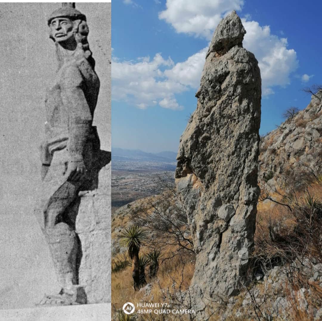La piedra en la sierra de Zapalinamé que se asemeja al Indio de Saltillo 1