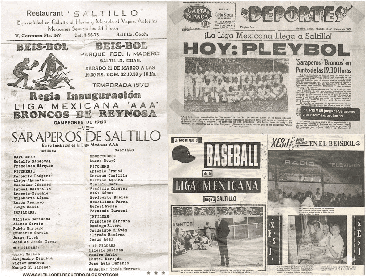 Saraperos de Saltillo: Temporada 1970 — El año que todo empezó 2 Saraperos de Saltillo: Temporada 1970 — El año que todo empezó 2