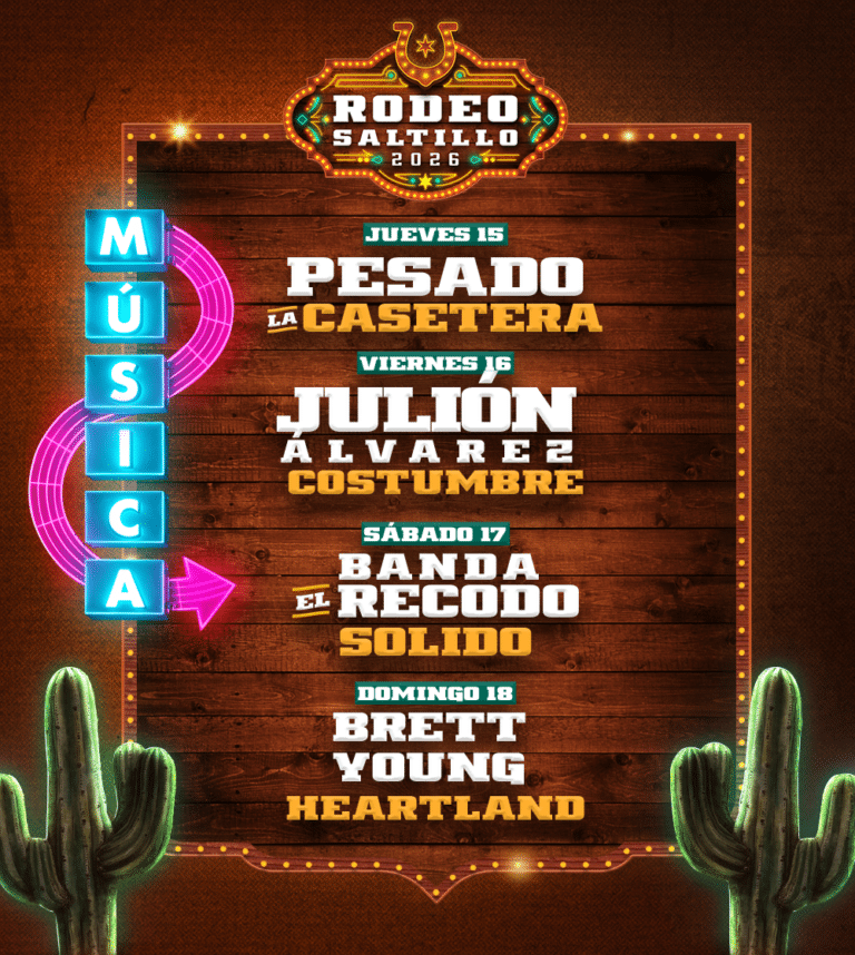 Rodeo Saltillo 2026: Banda El Recodo y Solido, sábado 17 de octubre