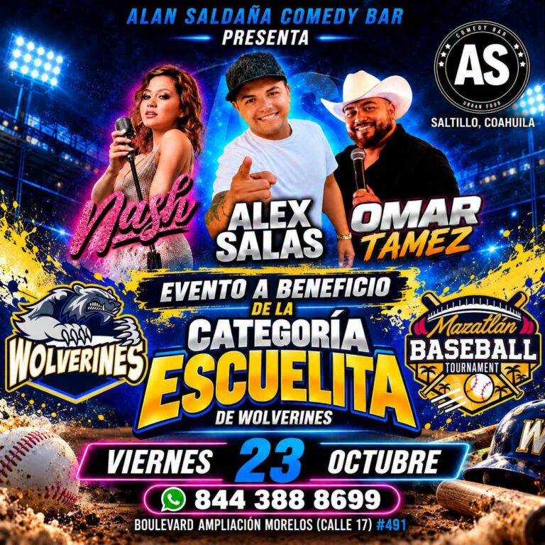 Evento a Beneficio de la Escuelita de Wolverines en AS Comedy Bar, 23 de octubre