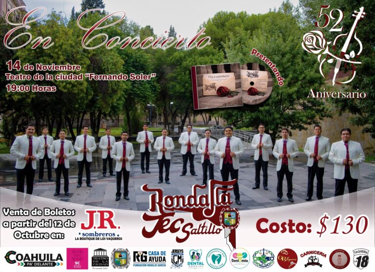 52 Aniversario de la Rondalla Tec Saltillo en Concierto, 14 de noviembre